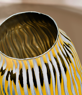 مزهرية سيراميك لون ذهبي #004383