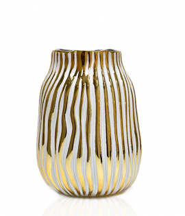 مزهرية سيراميك لون ذهبي #004383