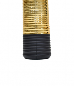 مزهرية سيراميك لون ذهبي مع أسود #004390