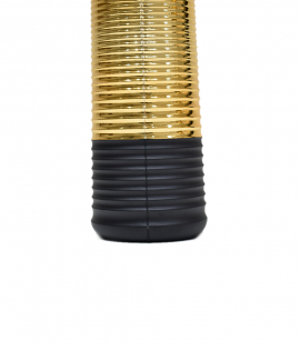 مزهرية سيراميك لون ذهبي مع أسود #004390