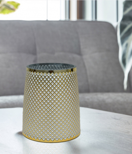 مزهرية سيراميك لون ذهبي #004399