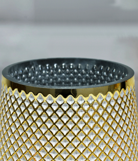 مزهرية سيراميك لون ذهبي #004399