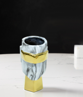 مزهرية سيراميك شكل وجة #004495 