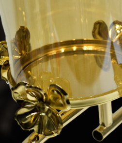  حامل شمع ذهبي زجاجتي#KHM-14479