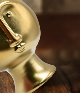 مزهرية ورد شكل وجة لون ذهبي #025110503022