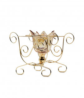 شمعدان معدن لون ذهبي