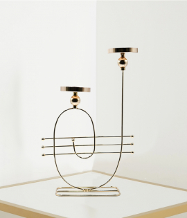 حامل شموع ذهبي كاستين 