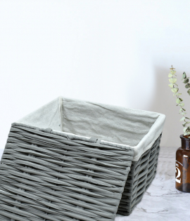 طقم سلة حديد قماش فضي #2230 
