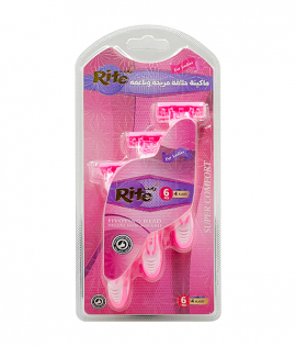 رايت ماكينة حلاقة مريحة وناعمة نسائية (4 شفرات) ×6 