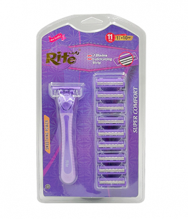 رايت ماكينة حلاقة مريحة وناعمة نسائية (3 شفرات) ×10