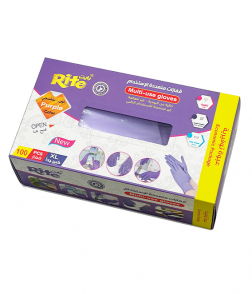 رايت قفازات متعددة الاستخدام كبير جداً (بنفسجي) 100 قفاز