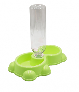 طبق طعام وموزع مياه للحيوانات الاليفة