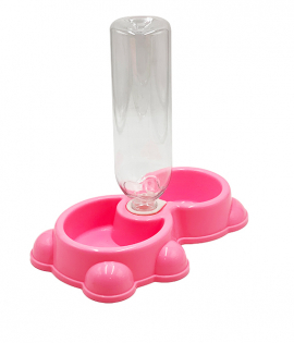 طبق طعام وموزع مياه للحيوانات الاليفة