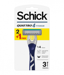 شفرات حلاقة شيك كواترو للرجال – ٢+١ عبوة