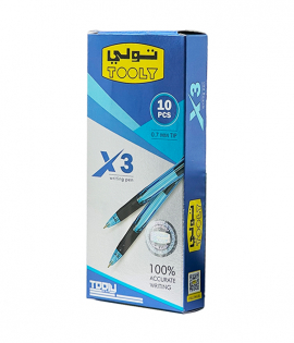 تولي طقم اقلام حبر لون ازرق 0.7مم 10حبة