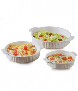 طقم صواني بورسلين 3 حبة