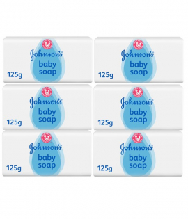 جونسون صابون للاطفال رقيق ولطيف على البشرة 125 مل 6 حبة  جونسون صابون للاطفال رقيق ولطيف على البشرة 125 مل 6 حبة