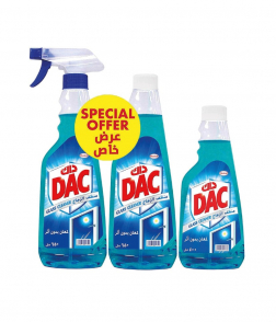 Dac Glass Cleaner Spray 650 ml 2 Pieces + 400 ml
