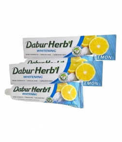 Dabur Herbal Toothpaste with Salt and Lemon 150 ml, 3 pieces