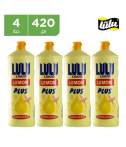 Lulu dishwashing liquid soap lemon 420 ml 4 pcs