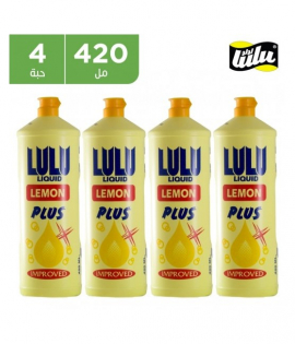 لولو صابون سائل غسيل الصحون باليمون 420 مل 4 حبة