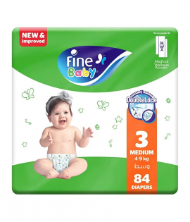 فاين بيبي 84 حفاضة مقاس وسط (3) فاين بيبي 84 حفاضة مقاس وسط (3)