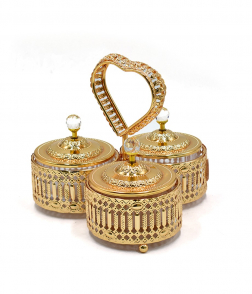 شيال ذهبي صحون تقديم مكسرات