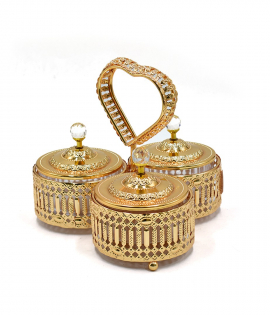 شيال ذهبي صحون تقديم مكسرات