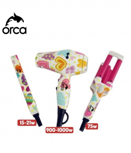  اوركا - مجموعة العناية بالشعر للسفر مجفف ومملس ومموج شعر 